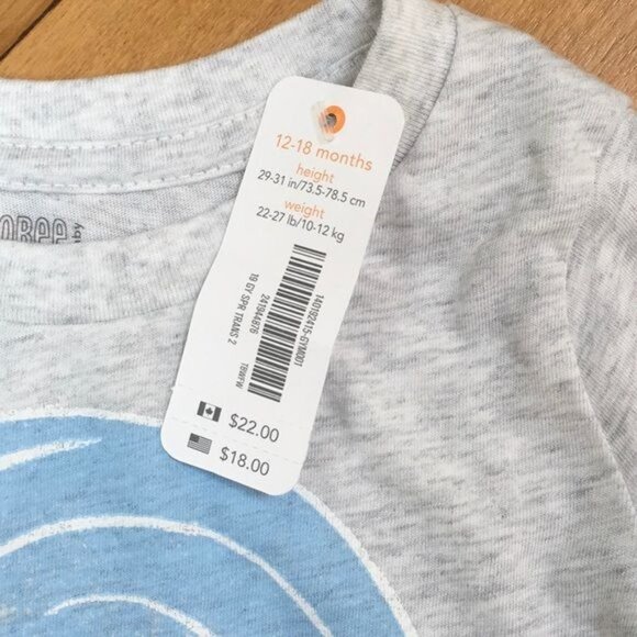 Gymboree Girls Long-Sleeve T-Shirt & Hooded Sweatshirt Set 0-3M Light Grey/Blue - Picture 5 of 5